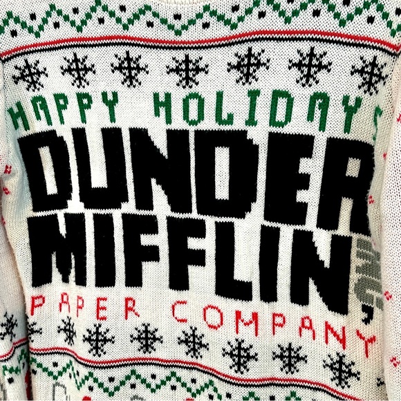 The office Dunder Mifflin Ugly Christmas Sweater - Picture 2 of 6